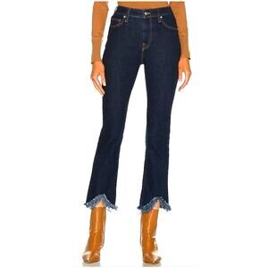 Jonathan Simkhai River High Rise Straight Leg Jeans Women 25 Distressed Raw Hem